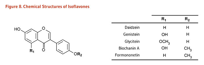 Figure 8. Chemical Structures of Isoflavones