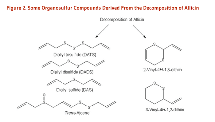 Garlic Figure 2. Some Organosulfur Compounds Derived From the Decomposition of Allicin