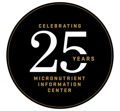 25-year logo for the Micronutrient Information Center