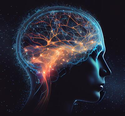 Abstract image representing brain activity and neural networks