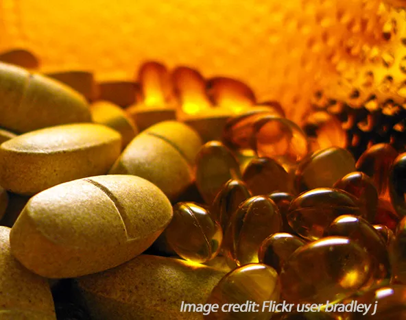 A pile of pills. 