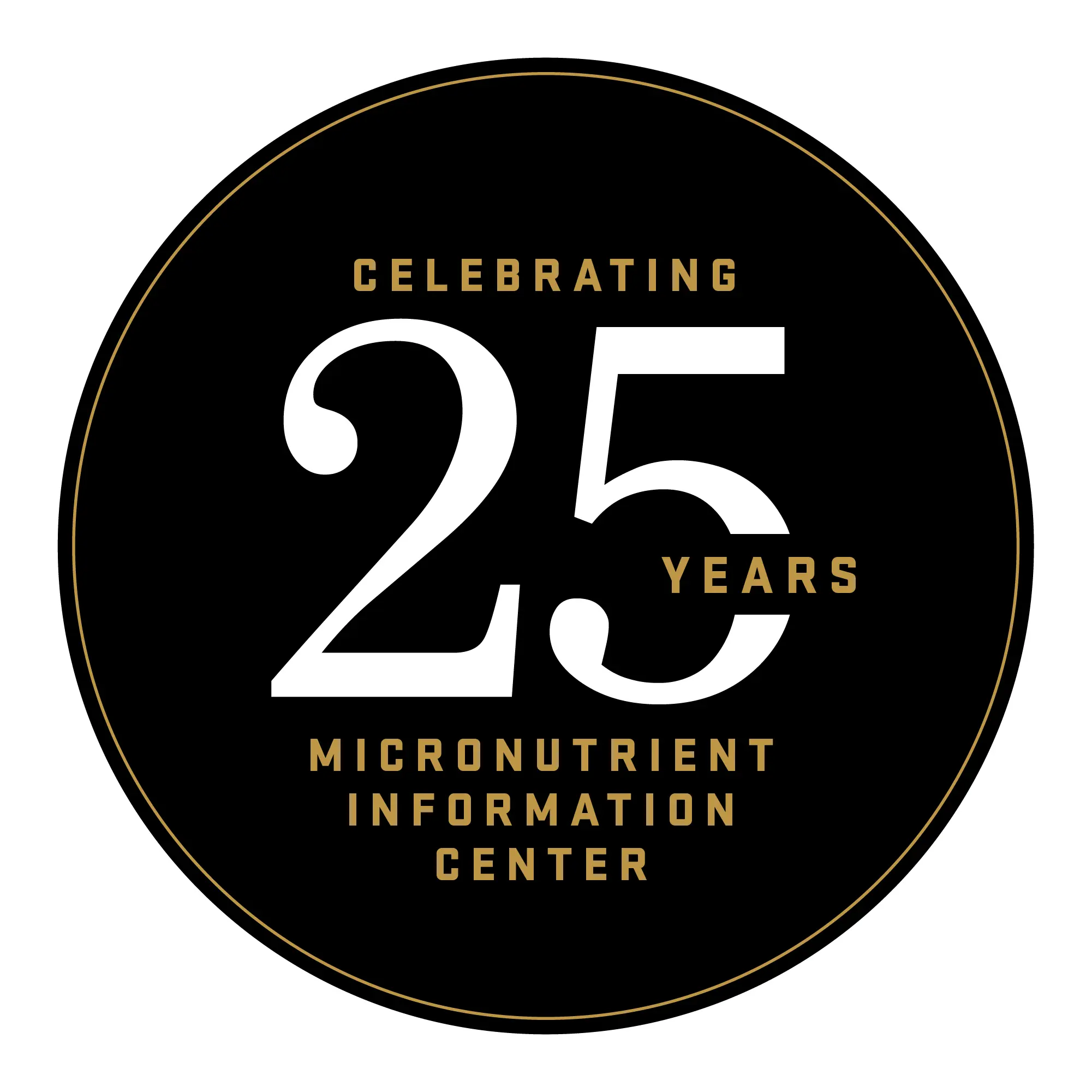 25-year logo for the Micronutrient Information Center