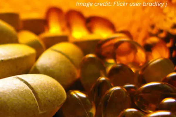 an array of multivitamin supplement pills